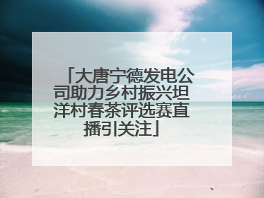 大唐宁德发电公司助力乡村振兴坦洋村春茶评选赛直播引关注